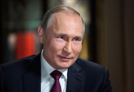 President Vladimir Putin gives an interview to NBC network
