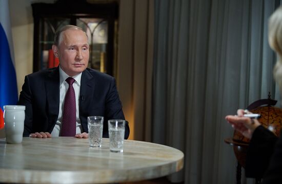 President Vladimir Putin gives an interview to NBC network