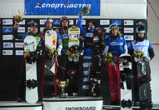Snowboard. World Cup stage. Snowboard cross