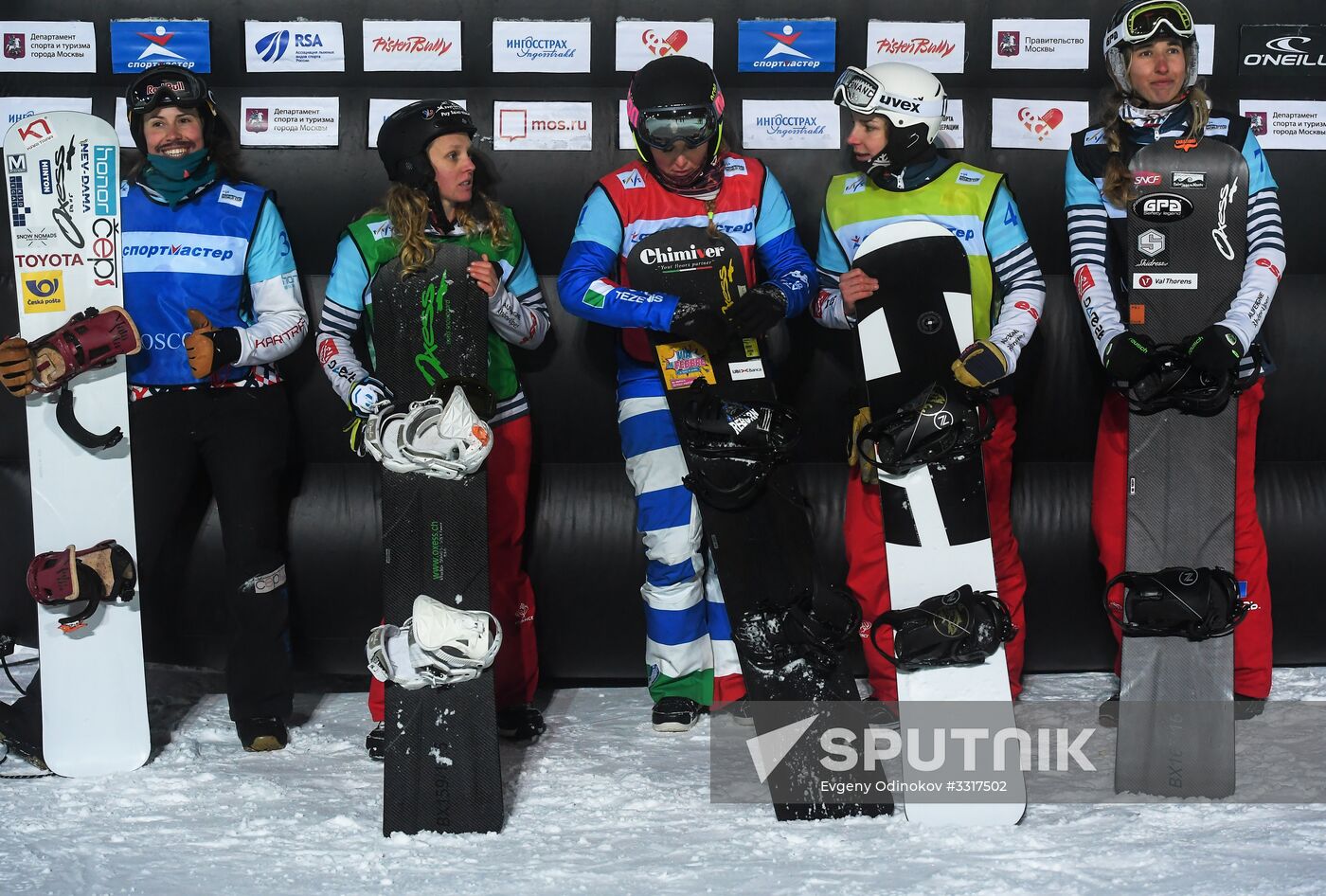 Snowboard. World Cup stage. Snowboard cross