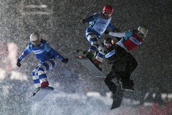 Snowboard. World Cup stage. Snowboard cross
