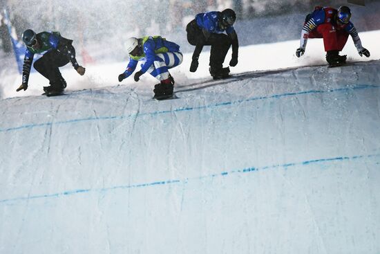 Snowboard. World Cup stage. Snowboard cross