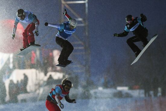 Snowboard. World Cup stage. Snowboard cross