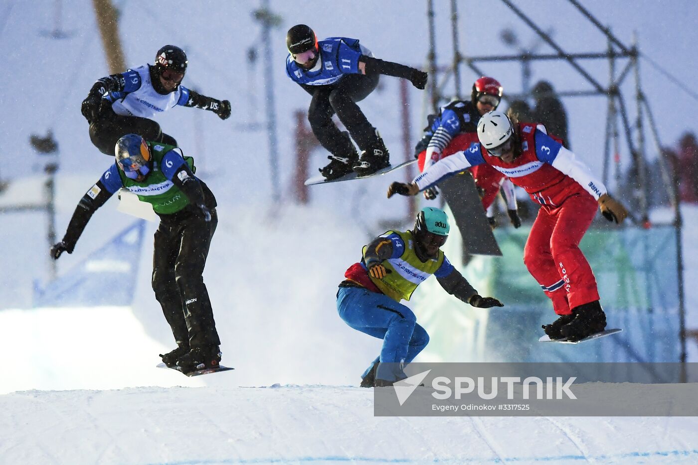 Snowboard. World Cup stage. Snowboard cross