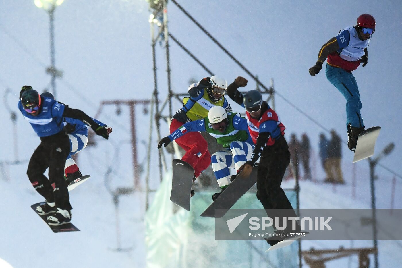 Snowboard. World Cup stage. Snowboard cross