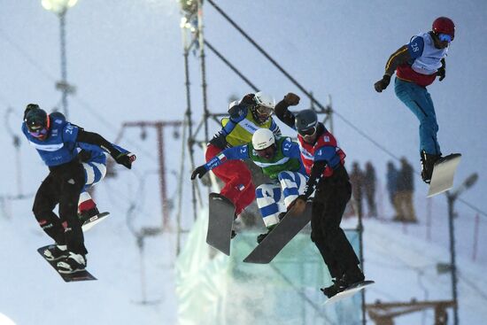 Snowboard. World Cup stage. Snowboard cross