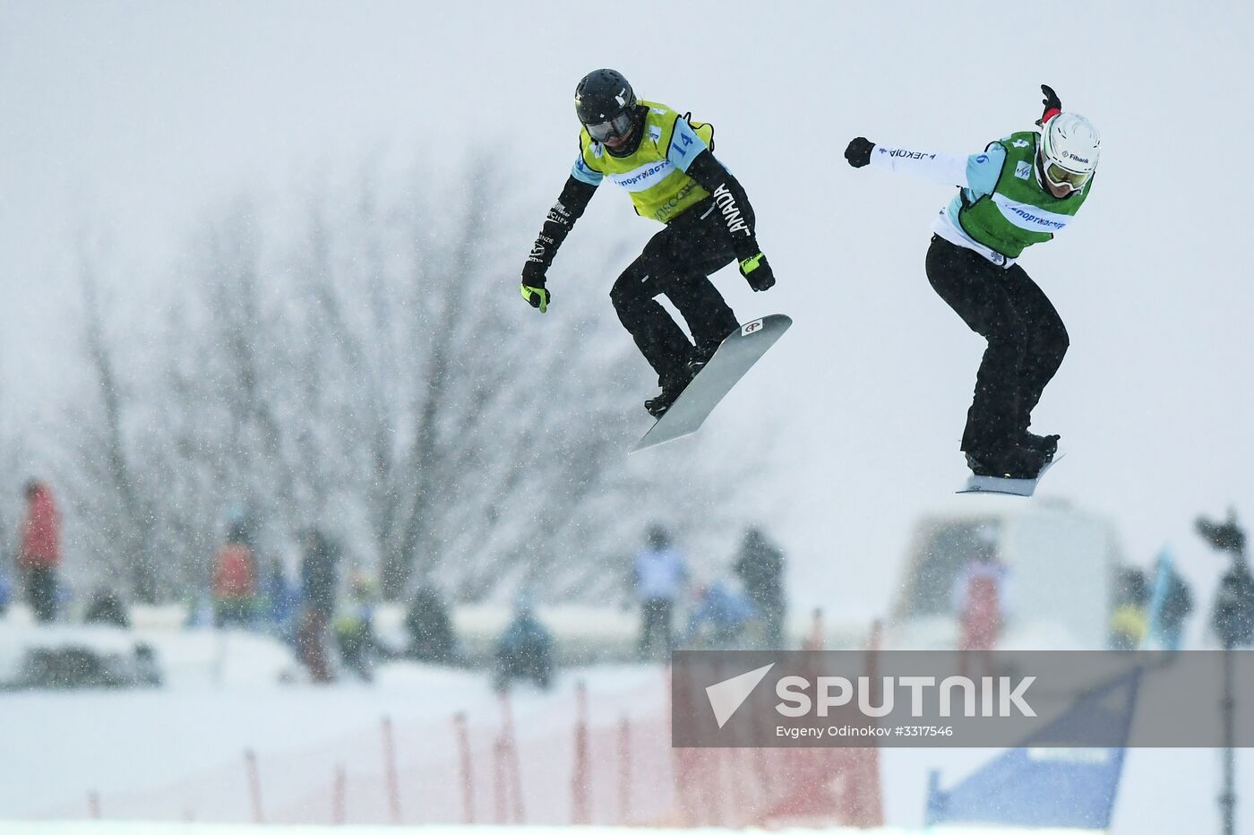 Snowboard. World Cup stage. Snowboard cross