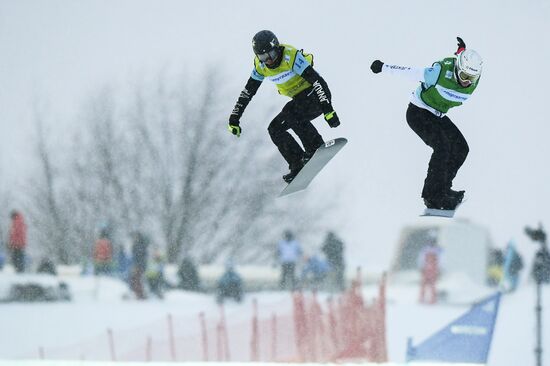 Snowboard. World Cup stage. Snowboard cross