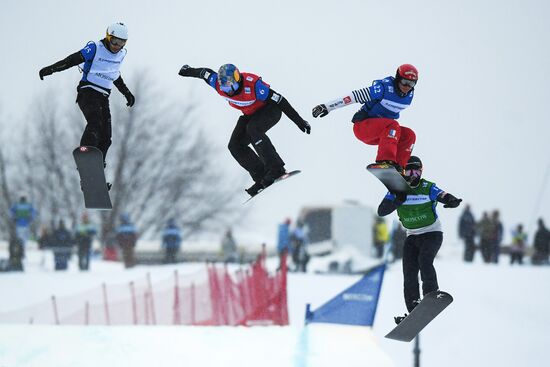 Snowboard. World Cup stage. Snowboard cross