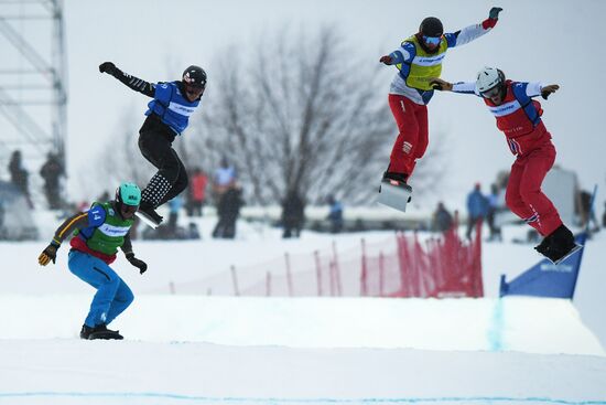 Snowboard. World Cup stage. Snowboard cross