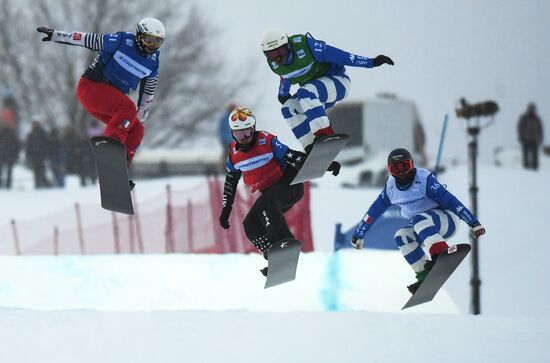 Snowboard. World Cup stage. Snowboard cross