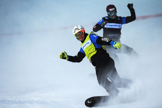 Snowboard. World Cup stage. Snowboard cross
