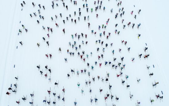 Mass ski race of Barents Sea region countries Ski Track of Friendship