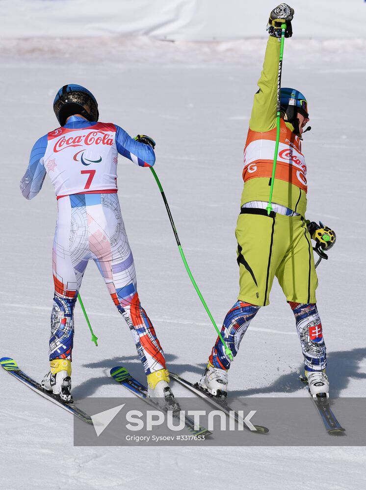 2018 Winter Paralympics. Alpine skiing. Men. Super-G