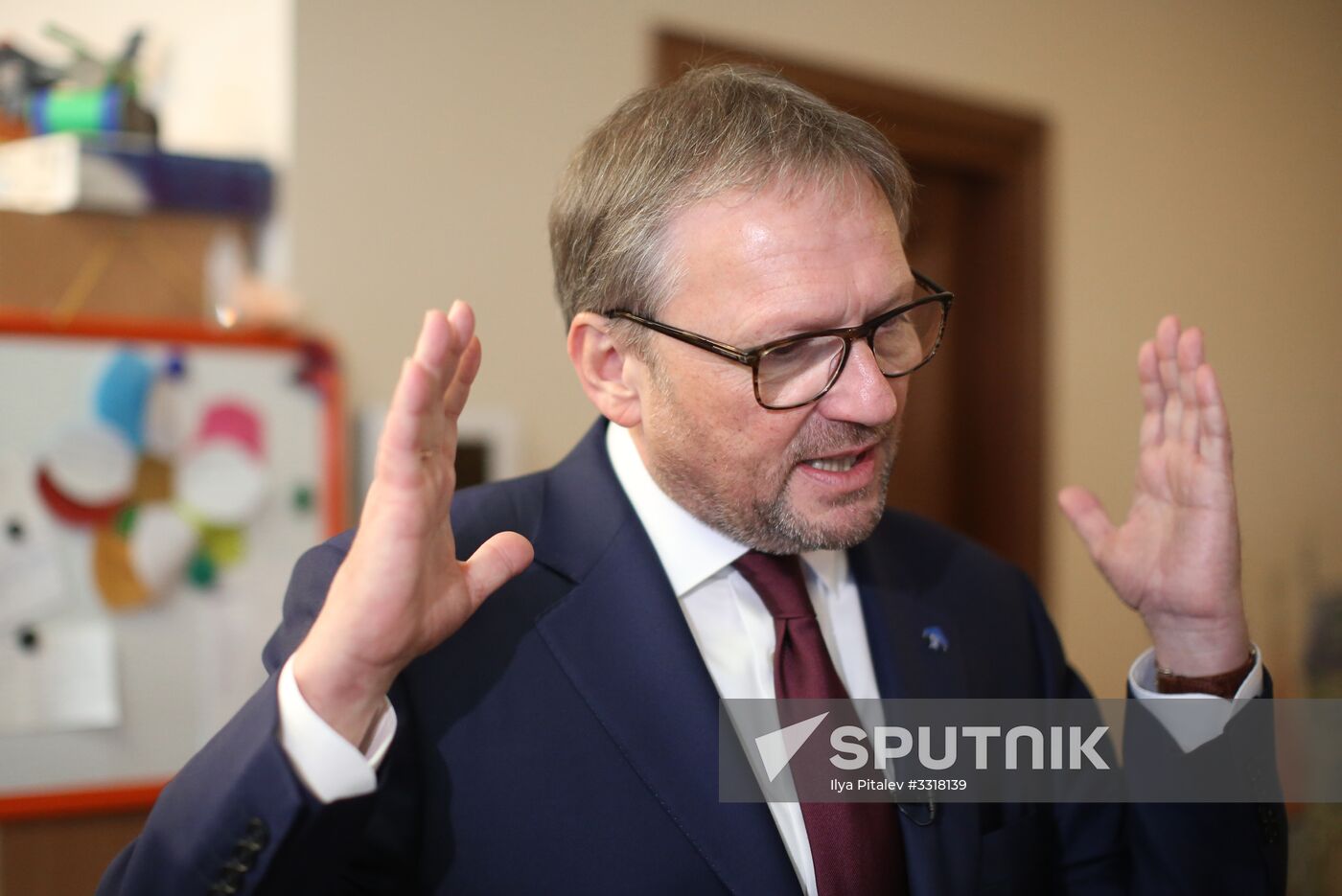 Russian presidential candidate Boris Titov visits Kuvshinka private daycare