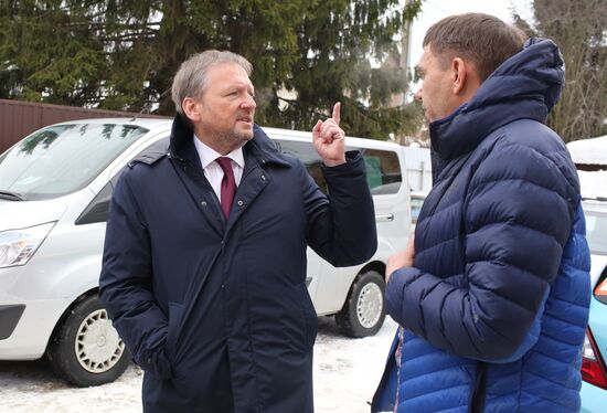 Russian presidential candidate Boris Titov visits Kuvshinka private daycare