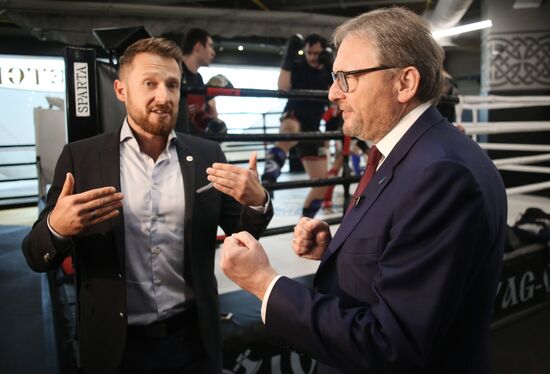 Russian presidential candidate Boris Titov visits Kuvshinka private daycare