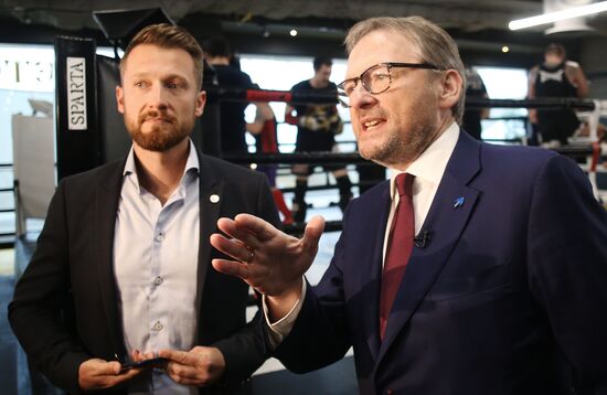 Russian presidential candidate Boris Titov visits Kuvshinka private daycare