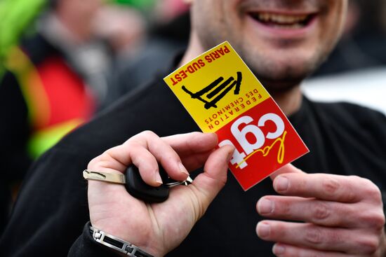 Rail workers' protest in France