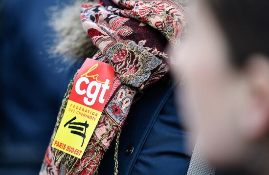 Rail workers' protest in France