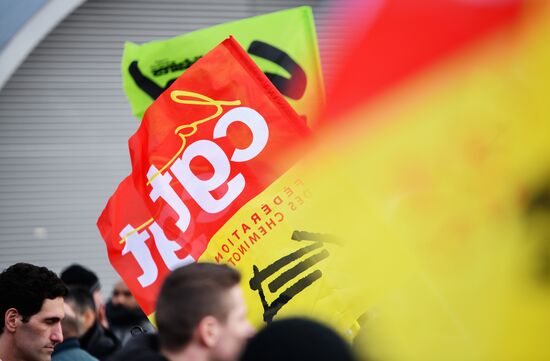 Rail workers' protest in France