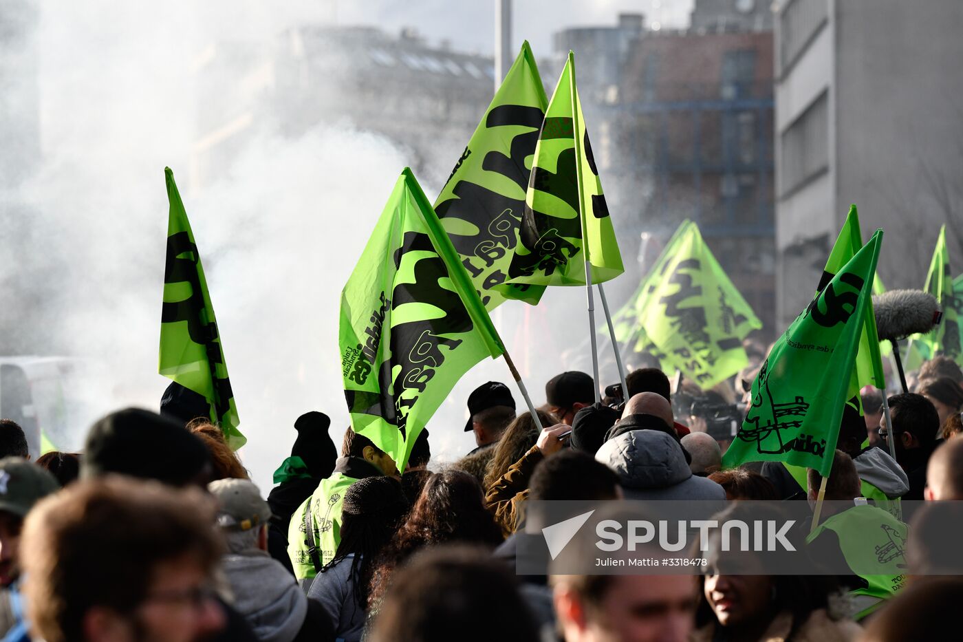 Rail workers' protest in France