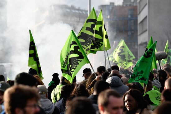 Rail workers' protest in France