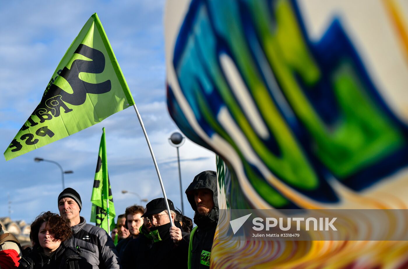 Rail workers' protest in France