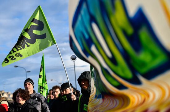 Rail workers' protest in France