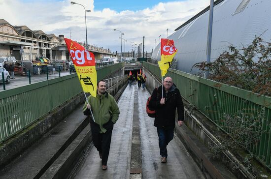 Rail workers' protest in France