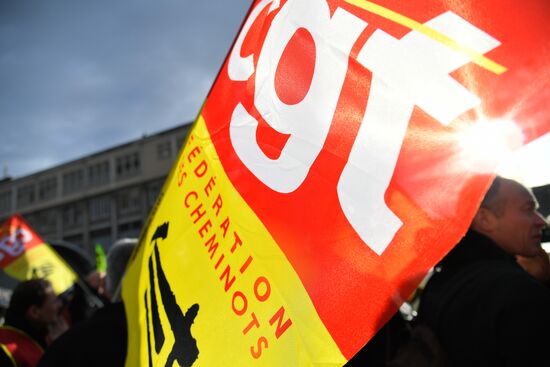 Rail workers' protest in France