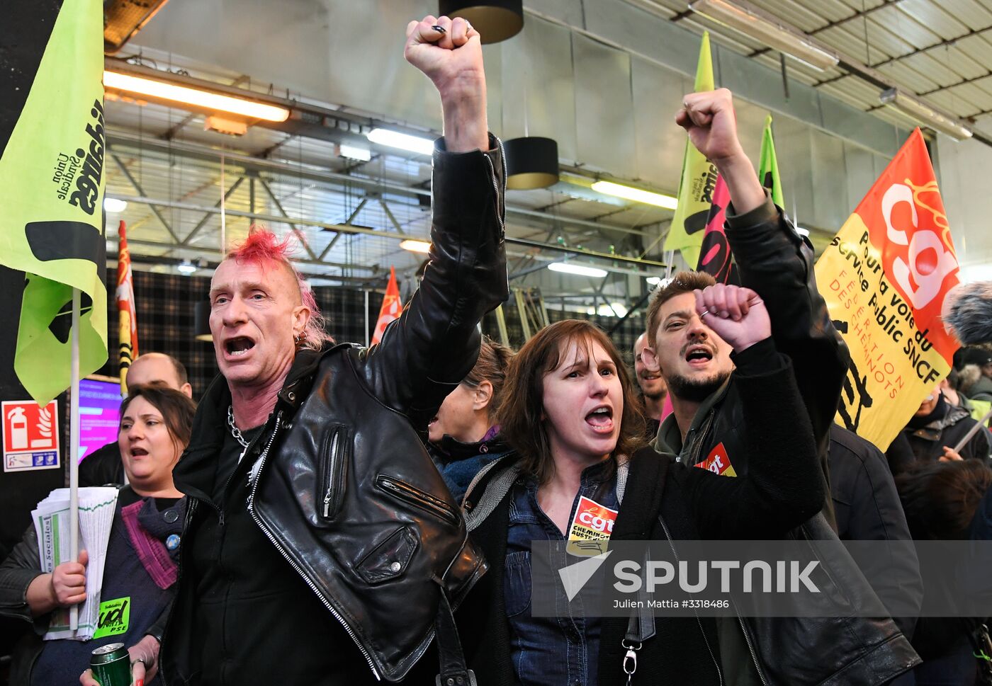 Rail workers' protest in France
