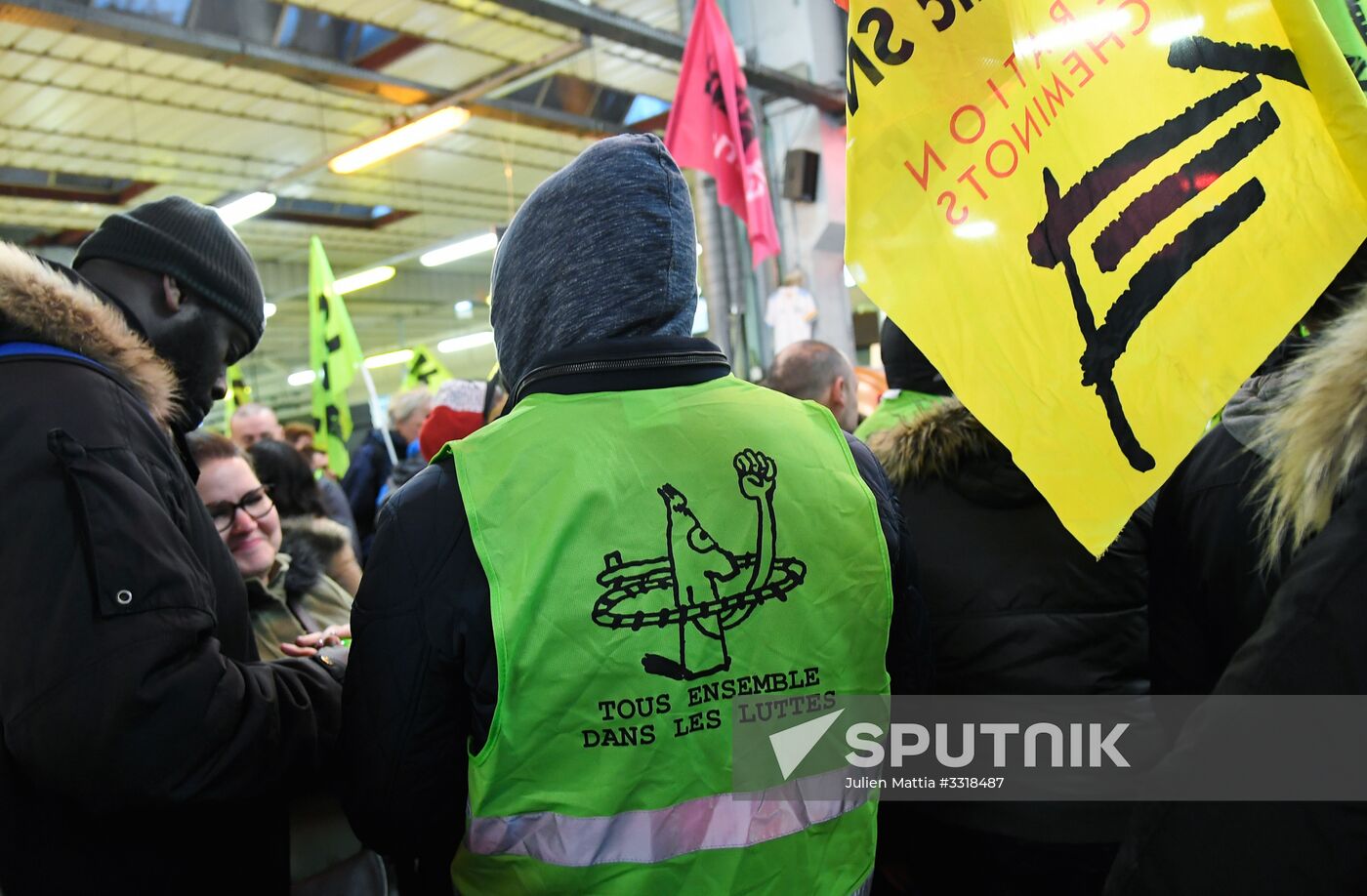 Rail workers' protest in France