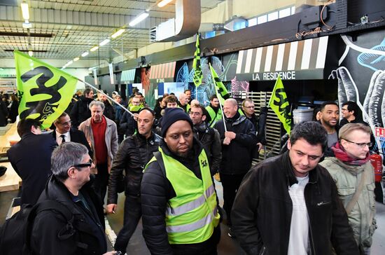 Rail workers' protest in France