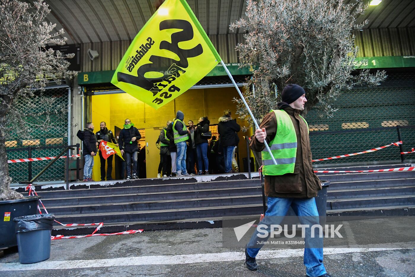 Rail workers' protest in France