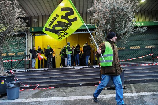 Rail workers' protest in France