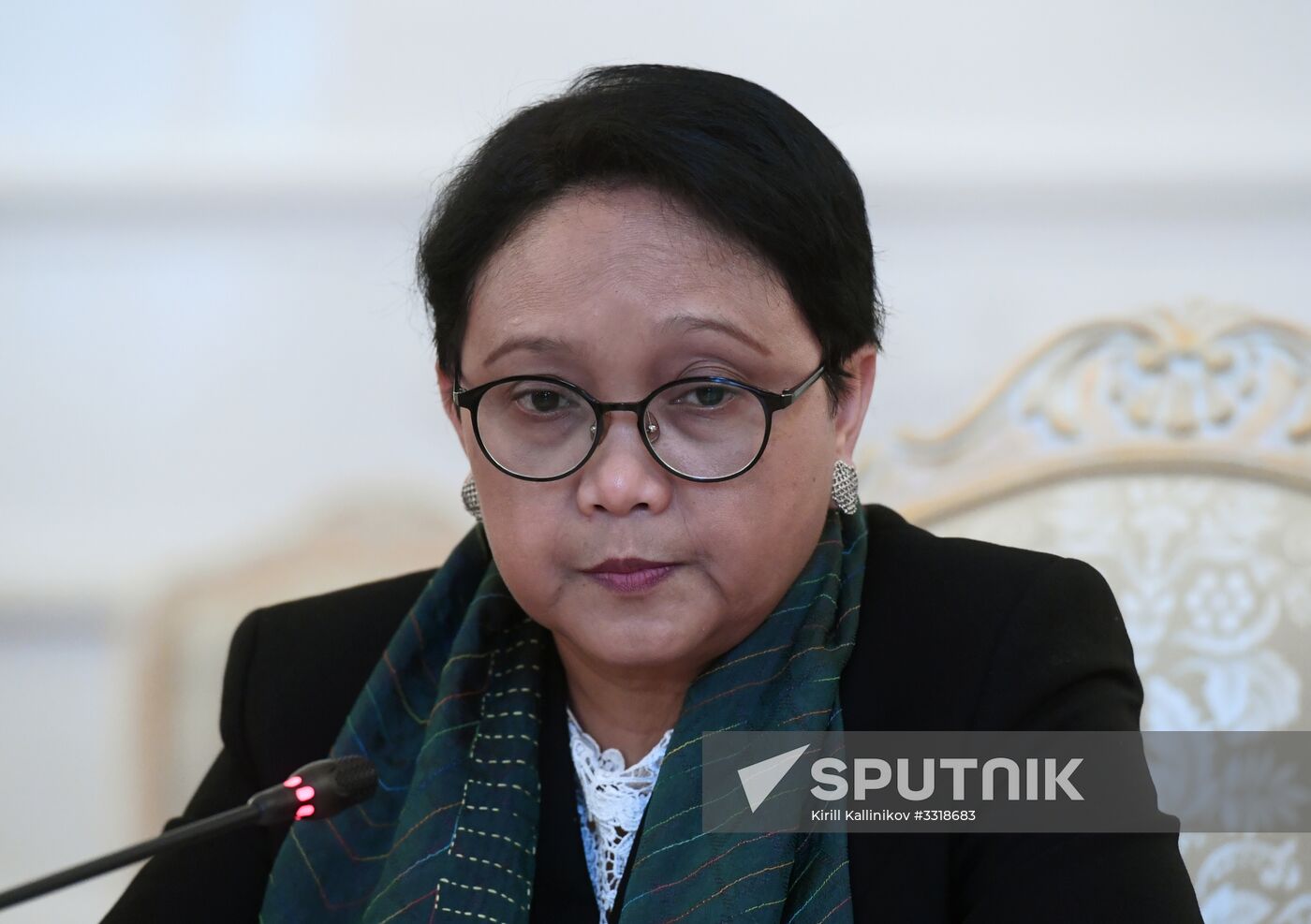 Russian Foreign Minister Sergei Lavrov meets with Indonesian Foreign Minister Retno Marsudi
