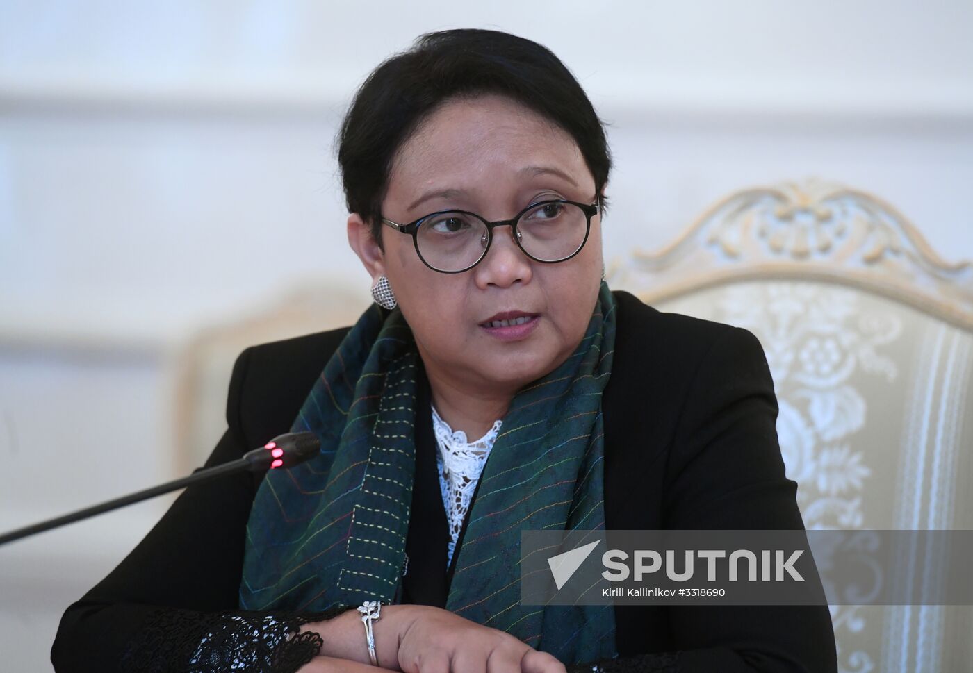 Russian Foreign Minister Sergei Lavrov meets with Indonesian Foreign Minister Retno Marsudi