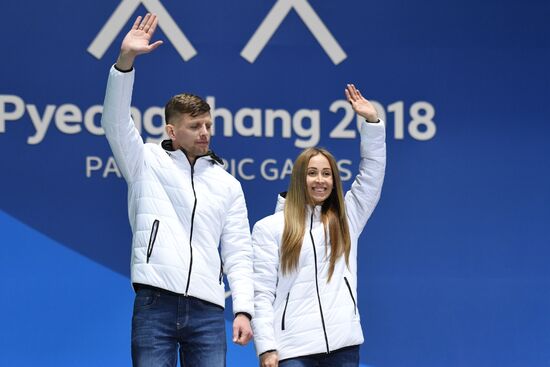 Paralympics 2018. Medals ceremony. Day four