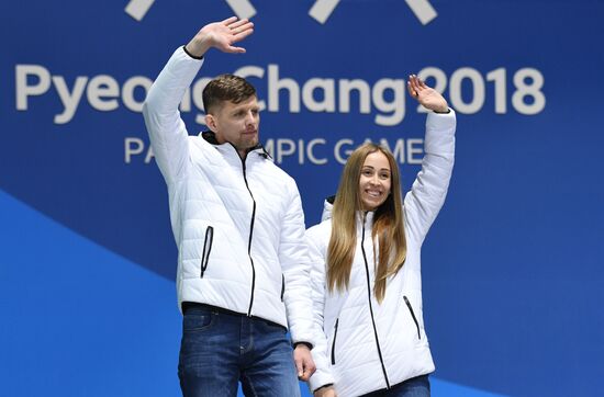 Paralympics 2018. Medals ceremony. Day four