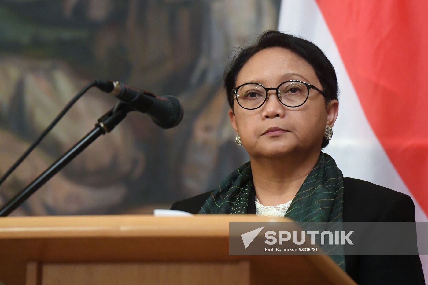Russian Foreign Minister Sergei Lavrov meets with Indonesian Foreign Minister Retno Marsudi