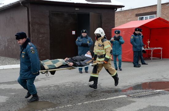 Competition in car accident relief in Grozny