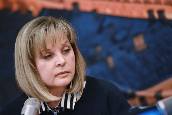 Head of Central Electoral Commission Ella Pamfilova speaks on Ekho Moskvy radio