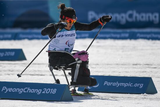 2018 Winter Paralympics. Cross-country skiing. Women. Sprint