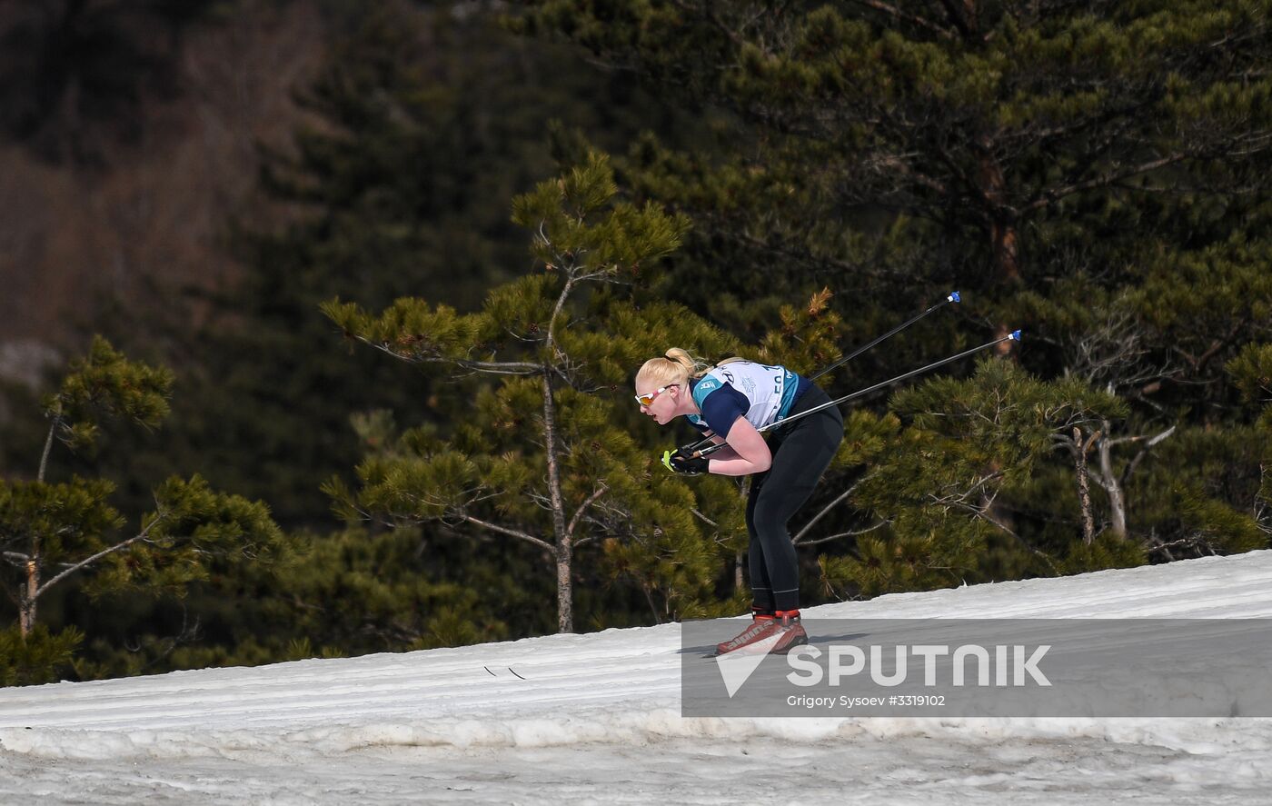 2018 Winter Paralympics. Cross-country skiing. Women. Sprint