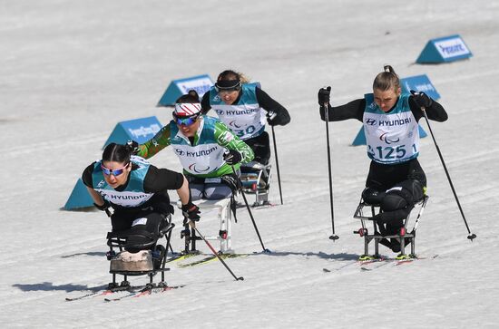 2018 Winter Paralympics. Cross-country skiing. Women. Sprint
