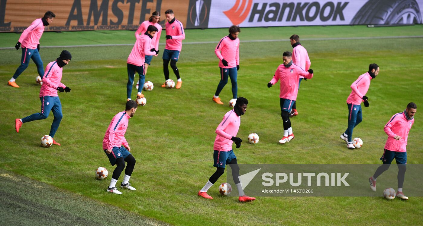 Football. UEFA Europa League. Atletico Madrid's training session