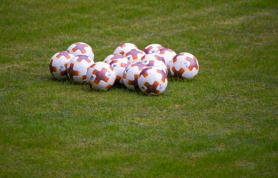 Football. UEFA Europa League. Atletico Madrid's training session