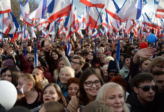 Rally in Sevastopol marking fourth anniversary of Crimea's reunification with Russia