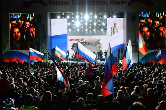 Rally in Sevastopol marking fourth anniversary of Crimea's reunification with Russia